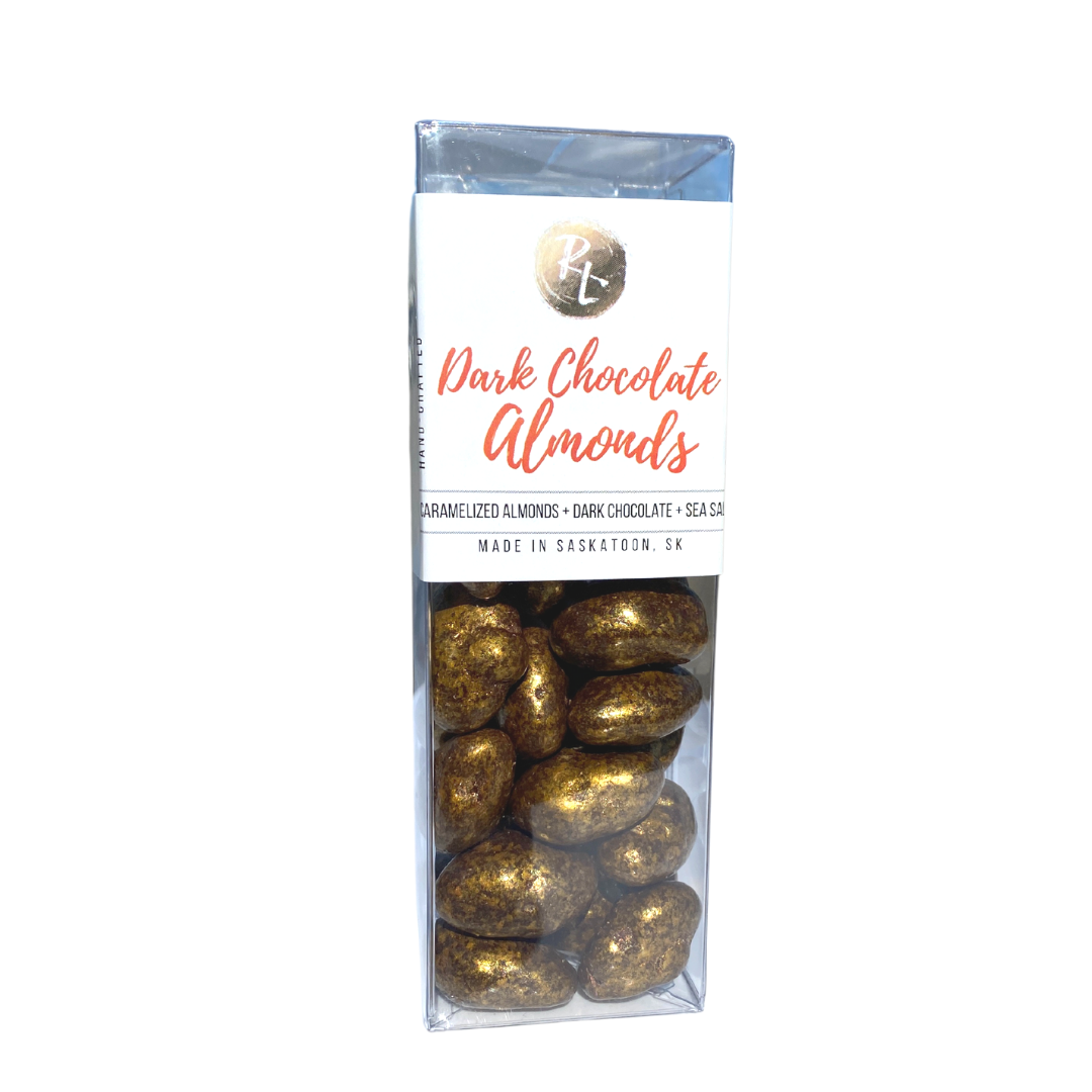 Caramelized Dark Chocolate Almonds